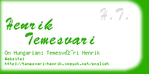 henrik temesvari business card